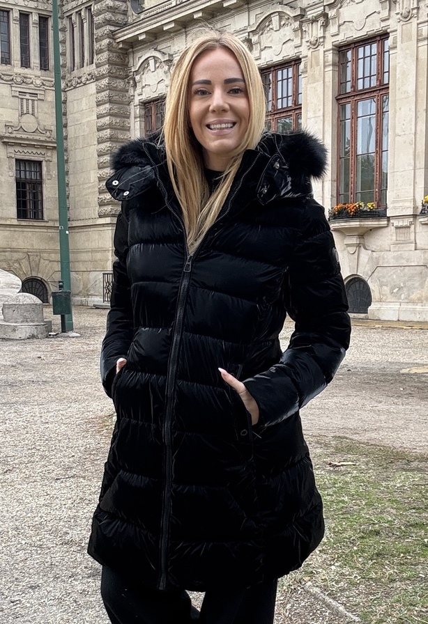 kabát fekete – Steppelt női télikabát – Innova Fashion